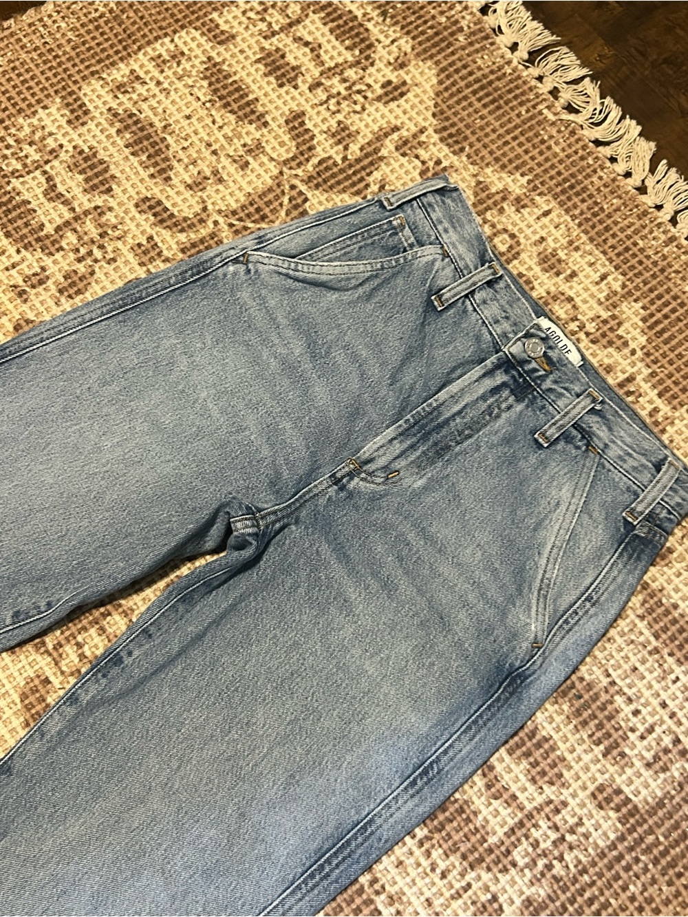 Agolde Light Blue Straight-Leg Jeans - Picture 2 of 5
